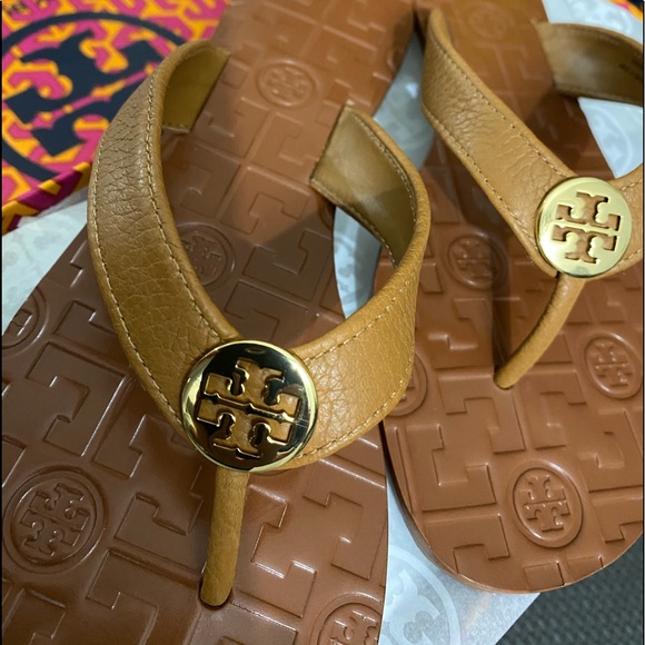 NIB Tory Burch THORA Thumbled Sandals - Picture 7 of 14